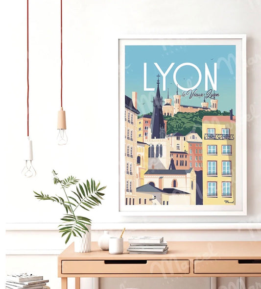 Affiche LYON « Le vieux Lyon »