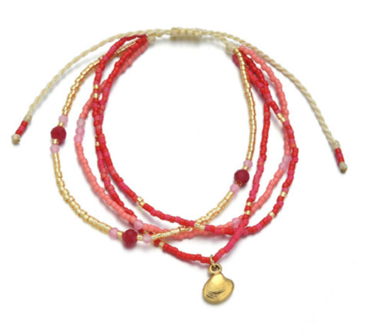 Bracelet COQUILLAGE CORAIL