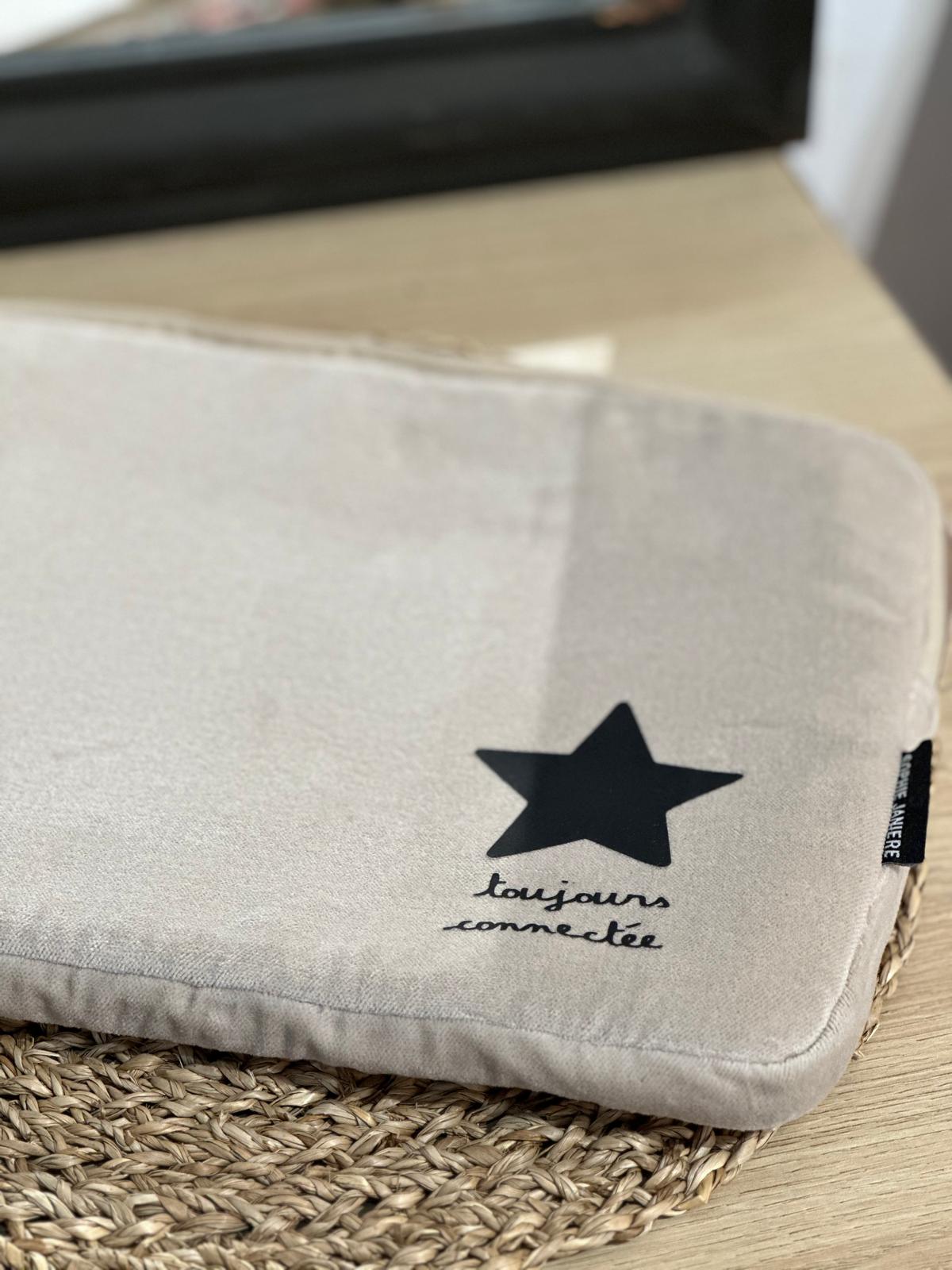 Pochette ordinateur velours