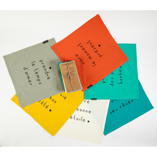 Lot de 6 serviettes de table